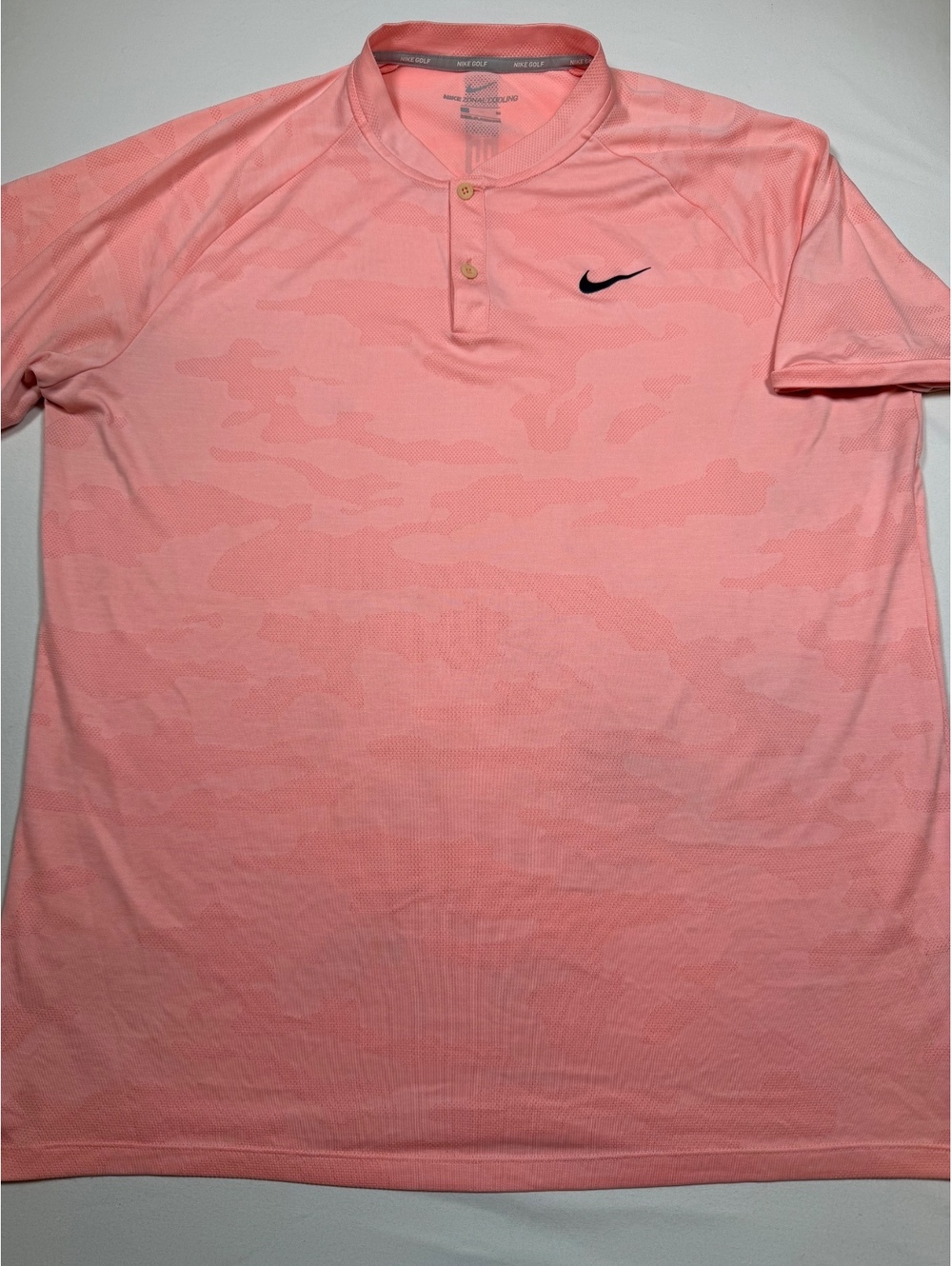 Nike Golf Tiger Woods Zonal Cooling Camo Polo Men’s XL Pink 932390-646